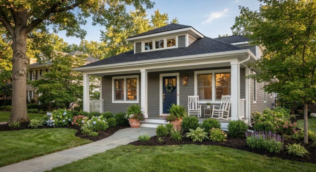 Exterior house painting on a Cambridge MA home